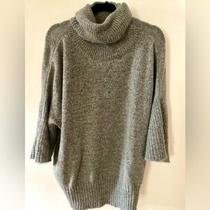 coco + carmen • heather gray cowl/turtleneck tunic sweater